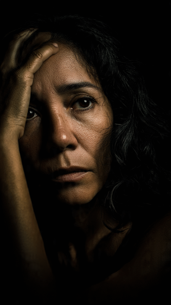 mujer sufriendo dolores fisicos